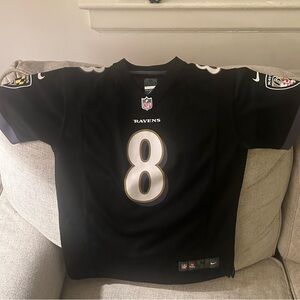 Baltimore Ravens #8 jackson NFL Nike Jersey - Black  -youth medium PRICE FIRM